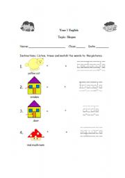 English worksheet: Shapes