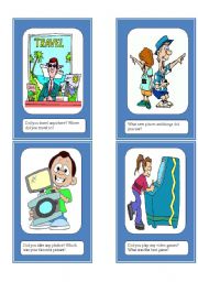 English Worksheet: After midyear vacation speaking cards (set 2 of 2)