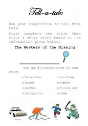 English worksheet: Tell-a-tale _Project