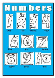 English Worksheet: My first English Pictionary 1 - Numbers