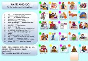 English Worksheet: MAKE AND DO