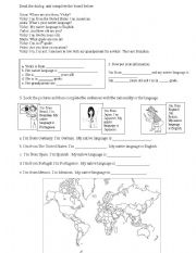 English Worksheet: nationalities