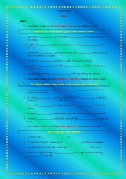 English Worksheet: Future (all 3  simple forms)