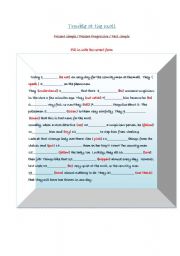 English Worksheet: Grammar- present past simple+present progressive