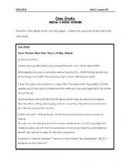 English worksheet: Case Study