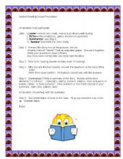 English Worksheet: guided reading guidelines