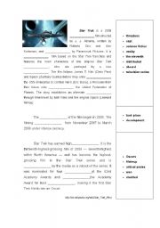 English worksheet: Film Star Trek