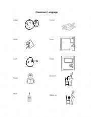 English Worksheet: Classroom Language