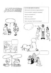 English Worksheet: jokes!