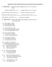 English Worksheet: Identifying be-verbs