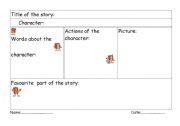 English worksheet: Easy Character Study