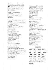 English worksheet: Jazmine Sullivan - Holding you down