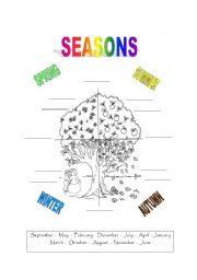 English Worksheet: seasons