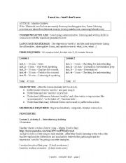 English Worksheet: Used to and past simple