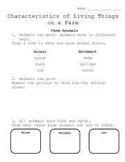 English worksheet: Farm Animals