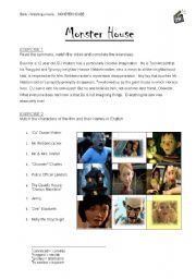 English Worksheet: Monster House Film for Listening Comprehension