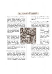 English Worksheet: Stan Lieberman THE FANTASTIC 4