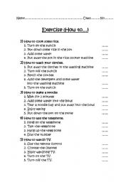 English worksheet: How to