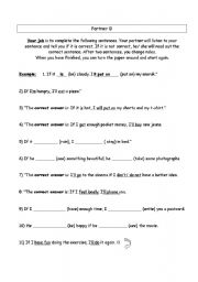 English worksheet: If clauses B