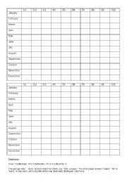 English Worksheet: battleship: dates, ordinal numbers, months