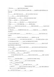 English Worksheet: Verb tense
