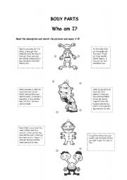 English Worksheet: Body Parts