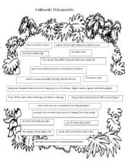 English Worksheet: Conservation of natural resources 