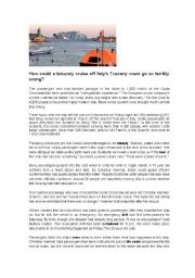 English Worksheet: How could a leisurely cruise off Italys Tuscany coast go so terribly wrong?