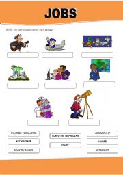 English worksheet: Jobs Worksheet 2