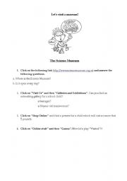 English worksheet: Lets visit a museum!