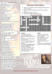 WHITNEY HOUSTON - I HAVE NOTHING... CROSSWORD