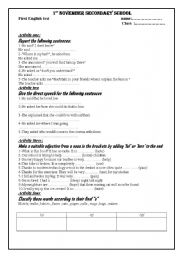 English worksheet: test 