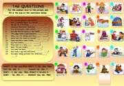 English Worksheet: TAG QUESTIONS