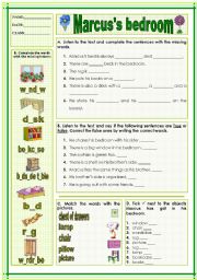 English Worksheet: listening comprehension 