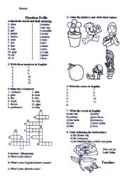 English Worksheet: exercise of english