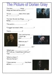 English Worksheet: the picture of Dorian Gray