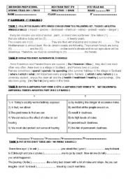 English Worksheet: A Mid-term Test N2 for 9th formers