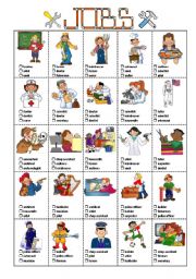 English Worksheet: JOBS - Multiple choice test - 2 of 7