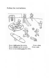 English Worksheet: Follow instructions - Park