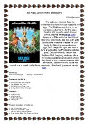 English Worksheet: Exercice about film Ice Age