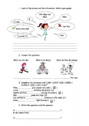 English Worksheet: Revision for kids 1