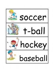 Sports Word Wall