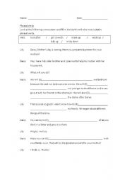 English Worksheet: phrasal verbs- happy family life