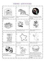 English Worksheet: Poetry Activities 