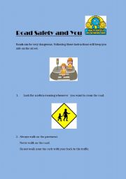 English worksheet: Road safety -comprehension