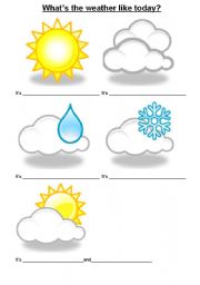 English Worksheet: The weather