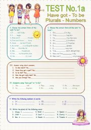 Have got to be plurals and numbers - test