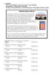 English Worksheet: KET Practice Test