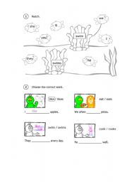English Worksheet: present indef.