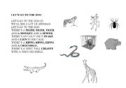 English Worksheet: LETS GO TO THE ZOO